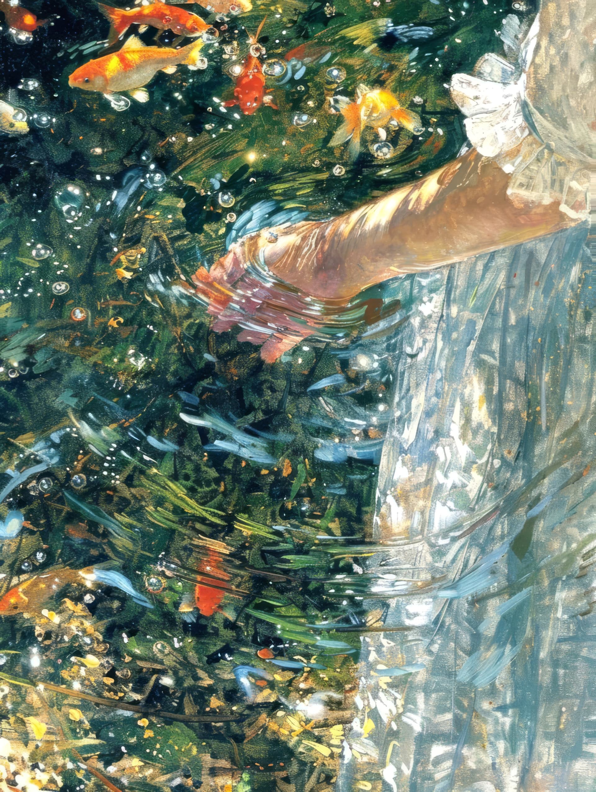 Koi pond painting